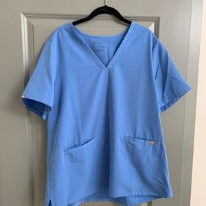 Ceil Blue Casma Three Pocket Scrub top